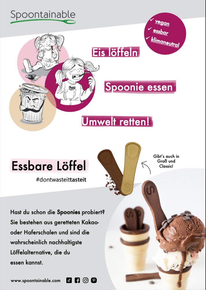 Plakat Essbare Löffel - Spoonies